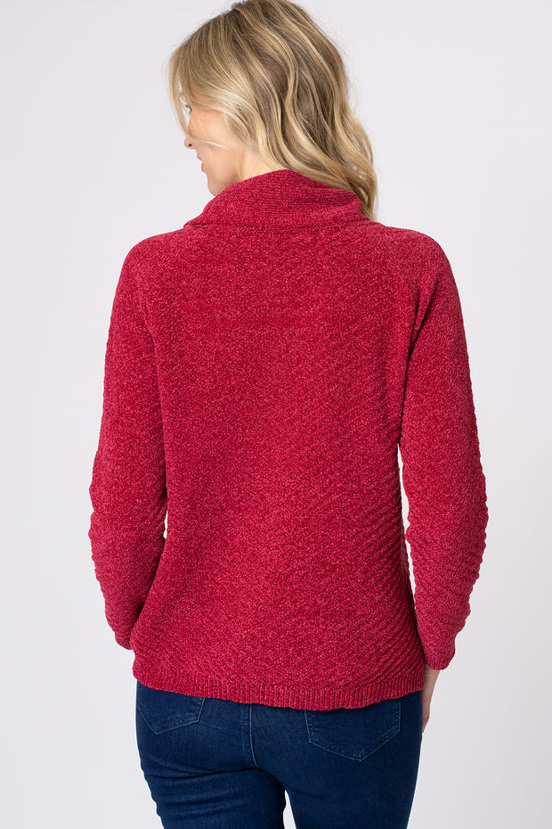 Chenille Button Raglan Jumper