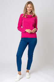 Chenille Button Raglan Jumper