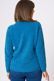 Chenille Button Raglan Jumper