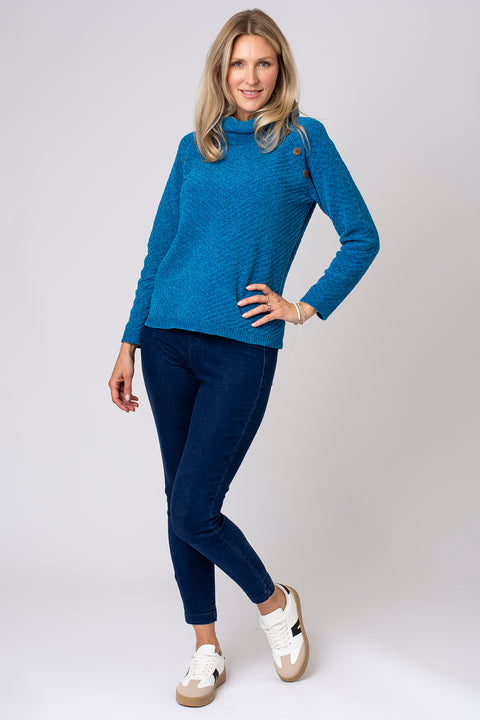 Chenille Button Raglan Jumper