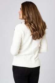 Chenille Button Shoulder Jumper