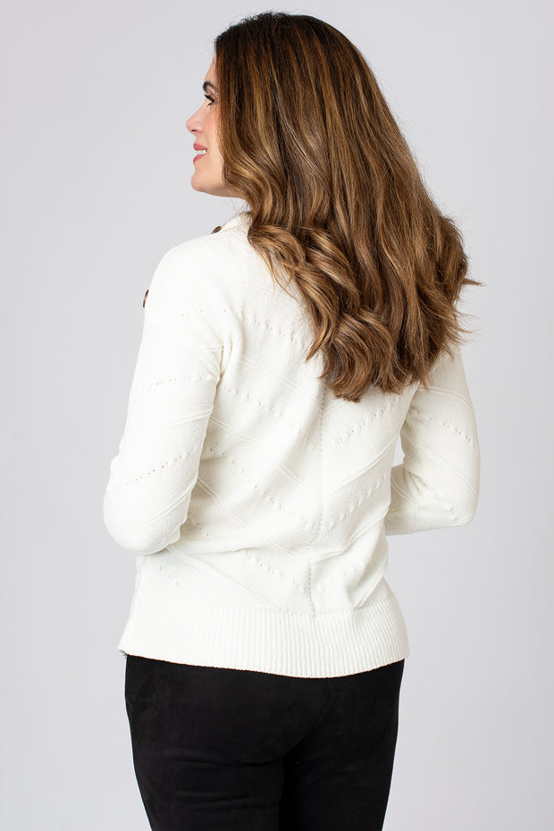Chenille Button Shoulder Jumper