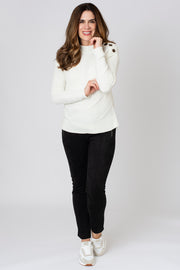 Chenille Button Shoulder Jumper