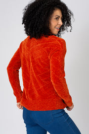 Chenille Button Shoulder Jumper