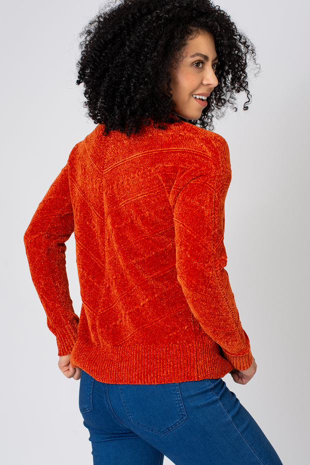 Chenille Button Shoulder Jumper