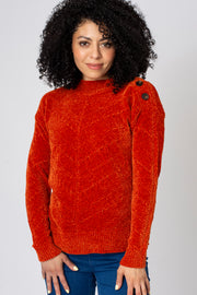 Chenille Button Shoulder Jumper