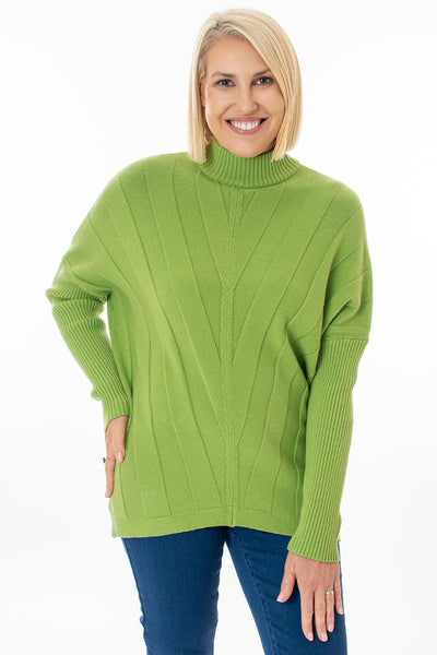 Chevron knit cocoon jumper