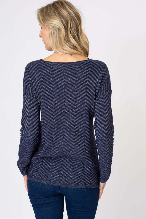 Chevron Lurex Jumper