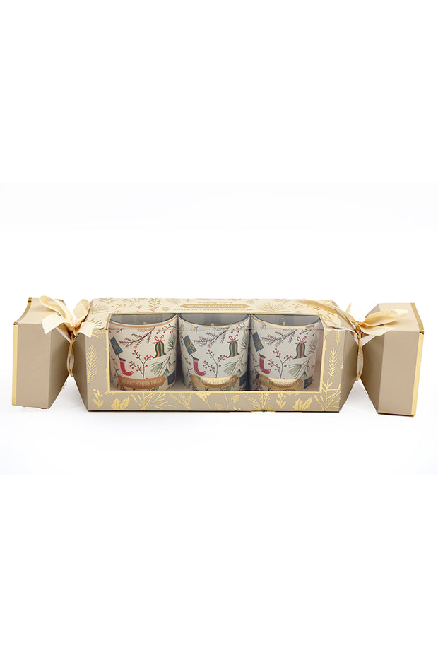 Votive candles in cracker