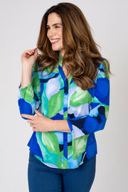 Cloud Leaf Print Blouse