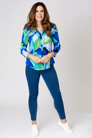 Cloud Leaf Print Blouse