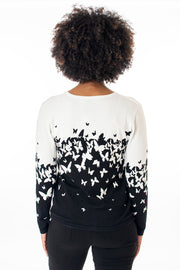 Contrast butterfly stud jumper