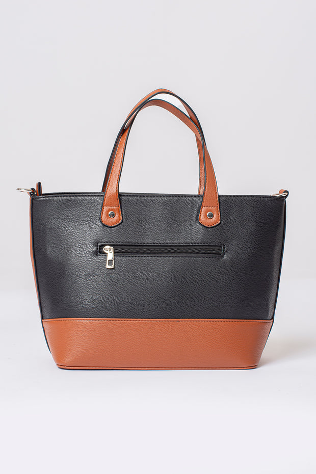 Contrast Colour Block Small Tote Bag