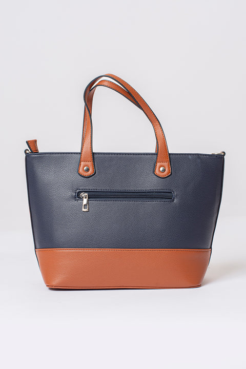 Contrast Colour Block Small Tote Bag