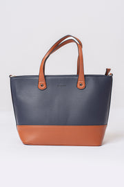 Contrast Colour Block Small Tote Bag