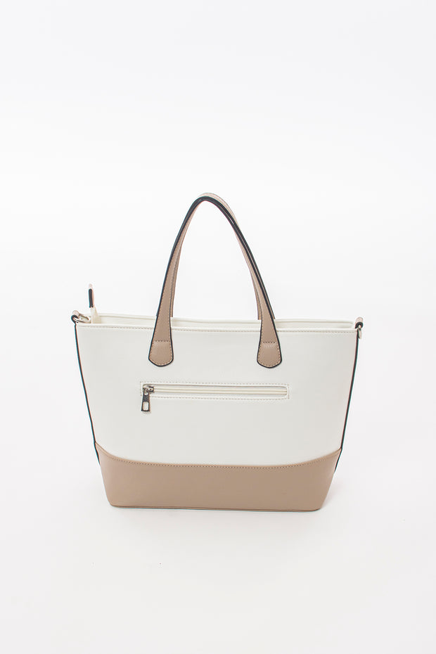 Contrast Colour Block Small Tote Bag