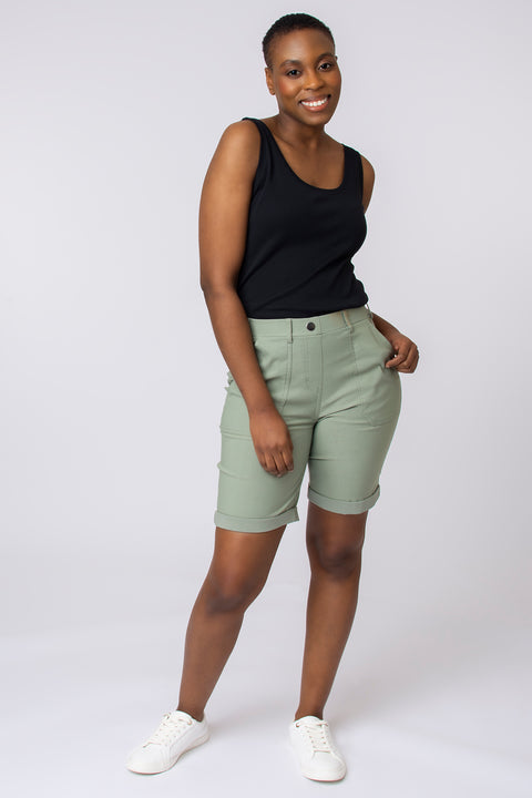 Contrast-Stitch-TurnUp-khaki-womens-stock-shop-short-full