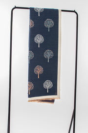 Contrast tree soft touch scarf