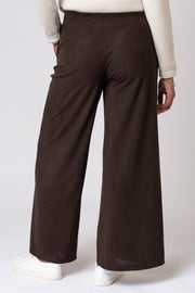Cord Wide Leg Trouser - Brown