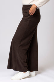 Cord Wide Leg Trouser - Brown