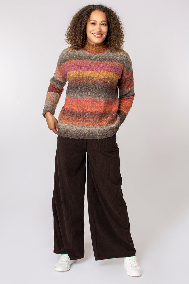 Autumn Ombre Stripe Jumper