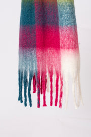 Cosy Check Tassel Scarf