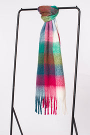 Cosy Check Tassel Scarf