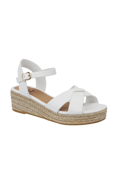 Cross Over Low Wedge Sandal