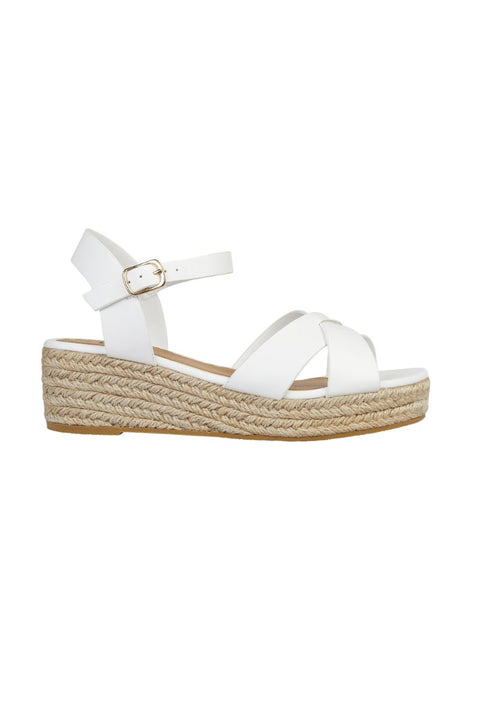 Cross Over Low Wedge Sandal