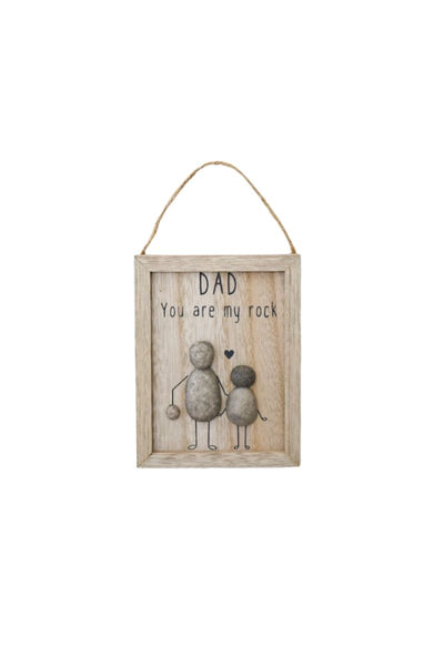 Dad You Are My Rock Hanging Plaque