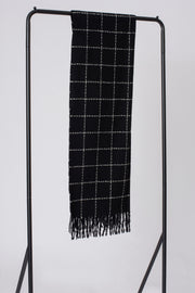 Dash Check Tassel Scarf