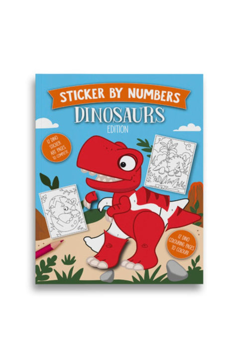 Dinosaur Sticker by Number Book