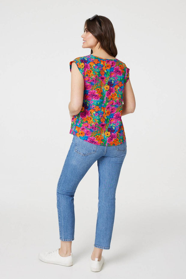 Ditsy Floral Woven T-shirt