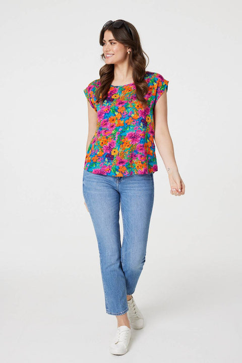 Ditsy Floral Woven T-shirt