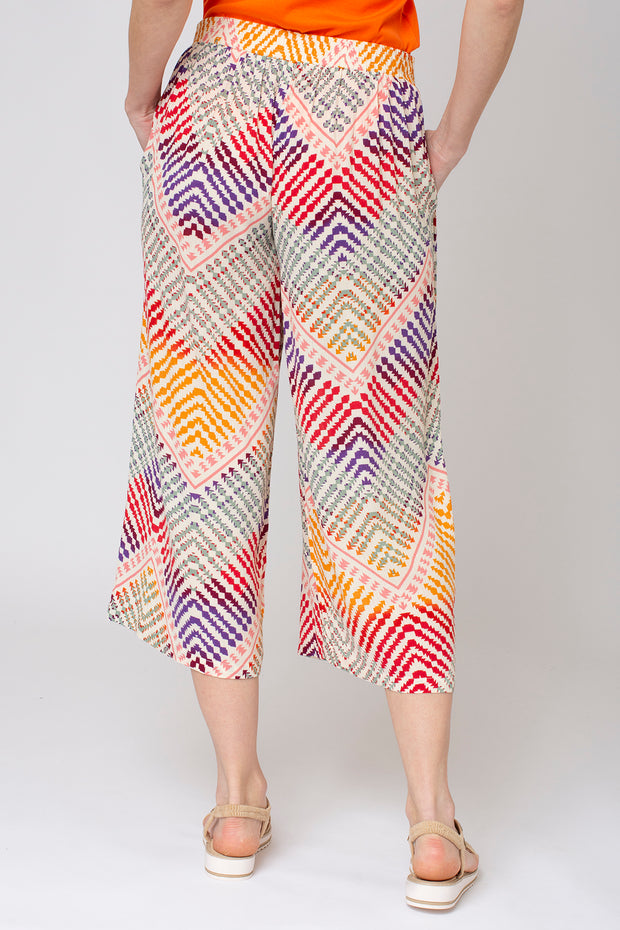 Earthy Aztec Printed Crinkle Culottes