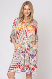 Earthy Aztek Pocket Longline Shirt