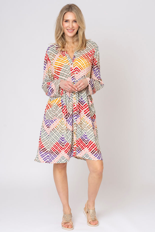 Earthy Aztek Pocket Longline Shirt