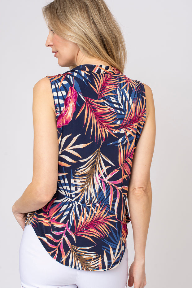 ITY Earthy Palm Sleeveless Jersey Shirt