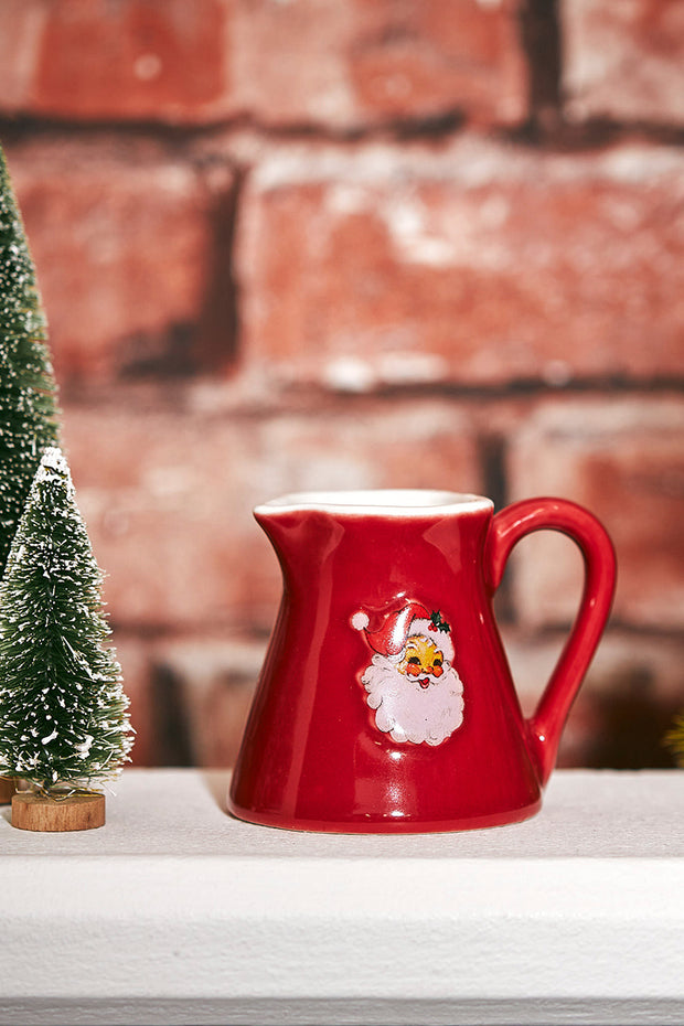 Santa stoneware mini jug
