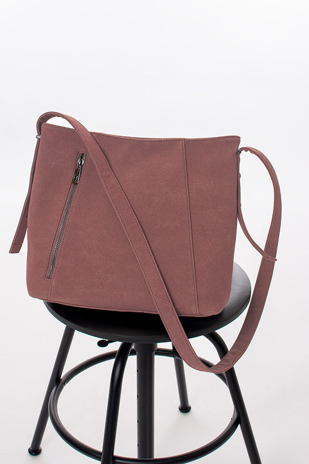 Exposed double zip front bag