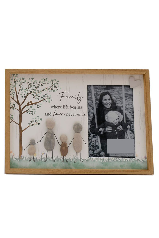 Family Pebble Frame