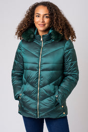 Faux Fur Trim Padded Jacket