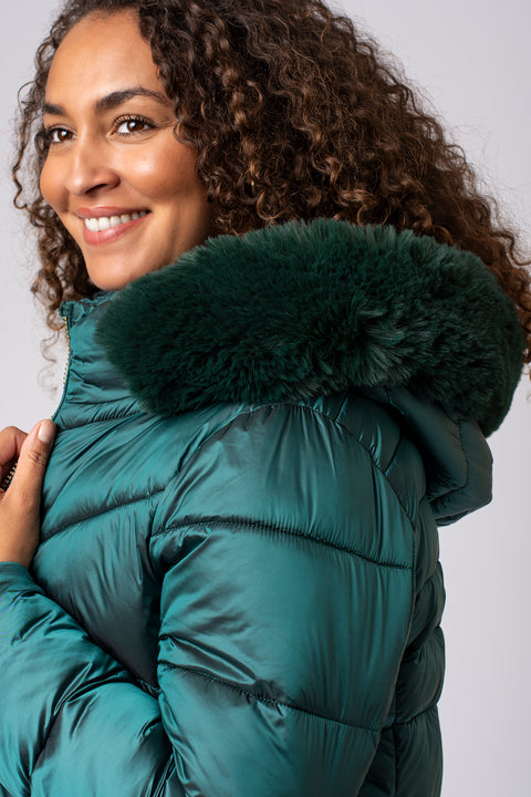 Faux Fur Trim Padded Jacket