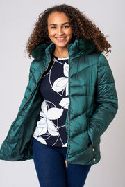 Faux Fur Trim Padded Jacket