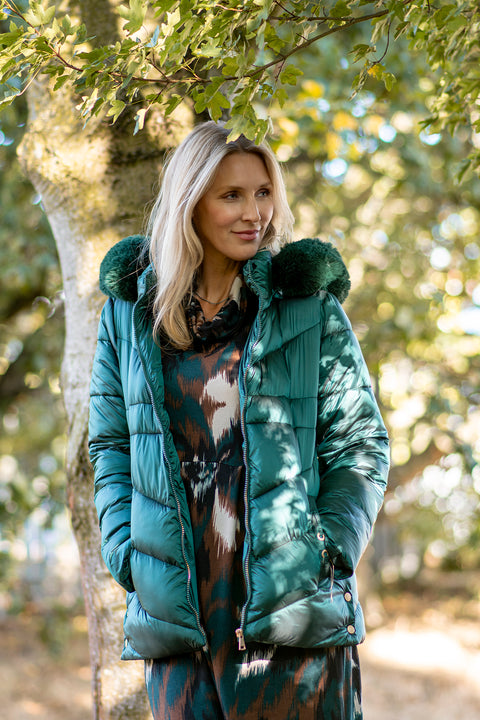 Faux Fur Trim Padded Jacket