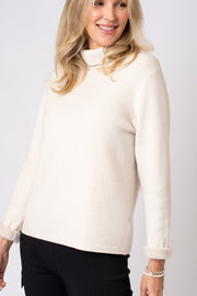 Fleece Lined Polo Neck Jumper
