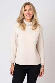 Fleece Lined Polo Neck Jumper