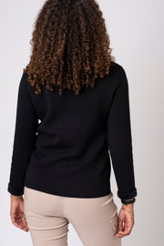 Fleece Lined Polo Neck Jumper