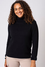 Fleece Lined Polo Neck Jumper