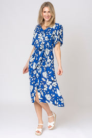 Floral Crinkle Shirt Dress